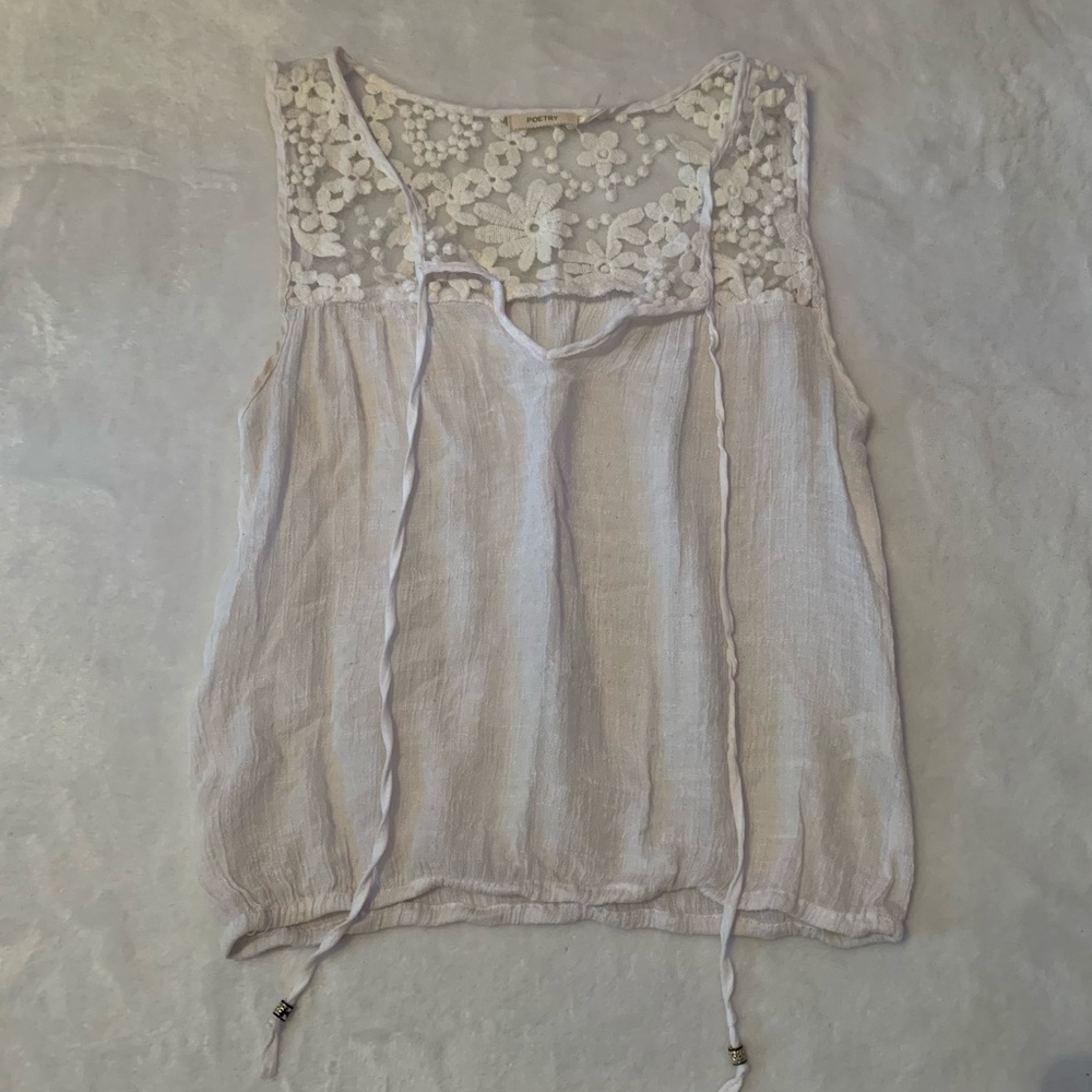 Sheer white blouse